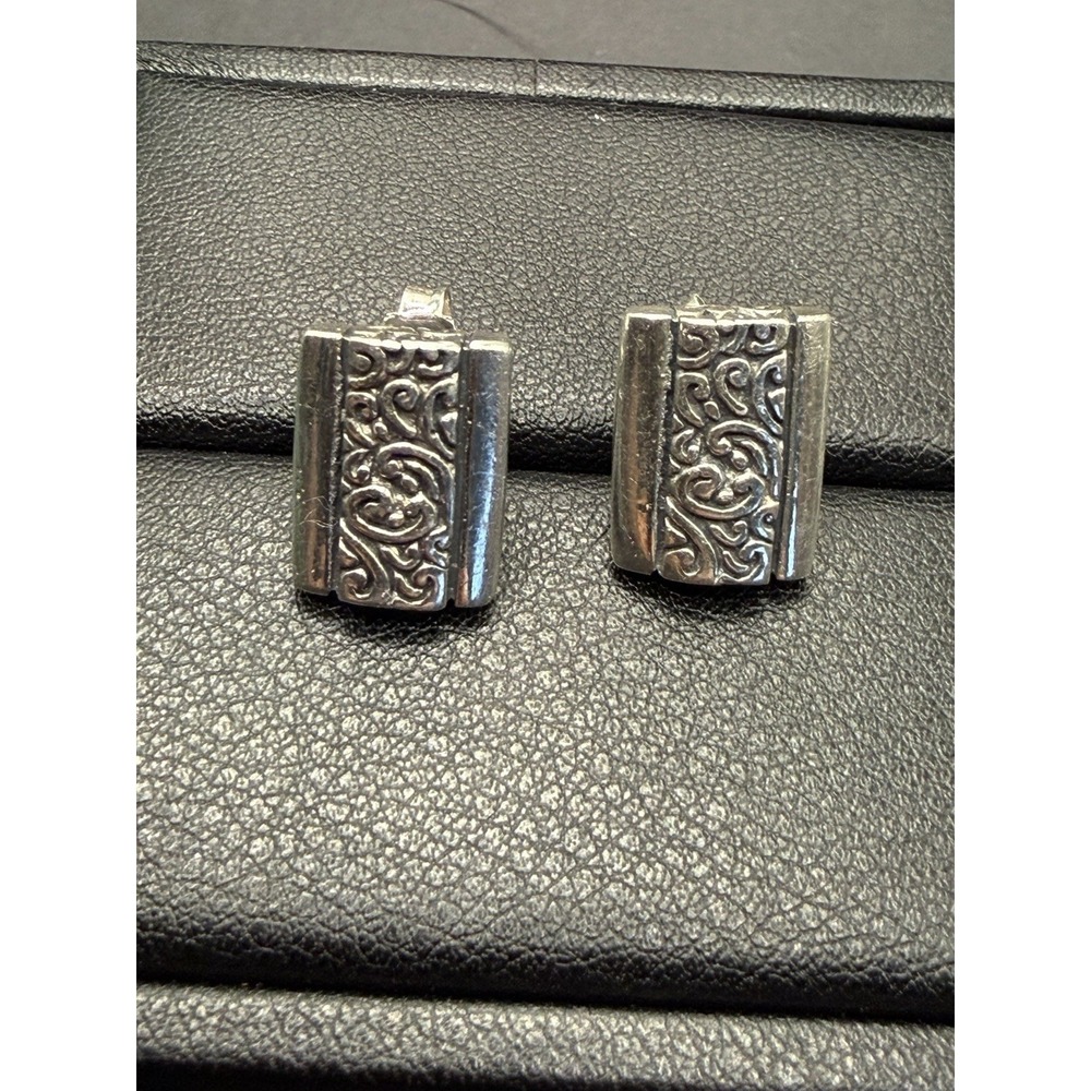 Vintage Sterling Silver Scroll Earrings 4.5 Grams J19